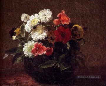  pittore - Fleurs dans un pot d’argile peintre de fleurs Henri Fantin Latour